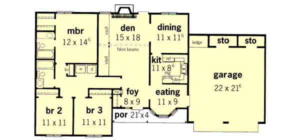 Traditional Floor Plan - Main Floor Plan #16-110
