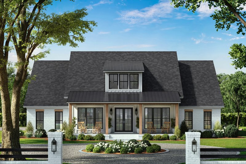 Dream House Plan - Exterior - Front Elevation 5 for Farmhouse House Plan #430-366 - 4 bed, 3 bath