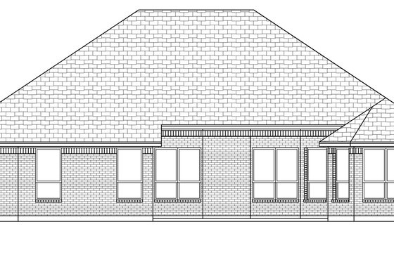 Exterior - Rear Elevation for Traditional House Plan #84-626 - 4 bed, 2 bath