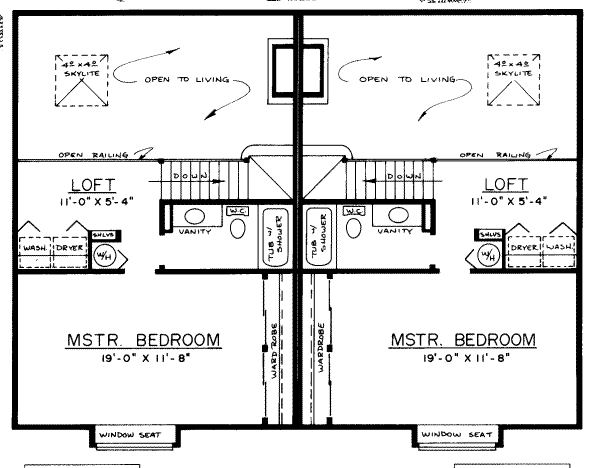 European Floor Plan - Upper Floor Plan #303-422