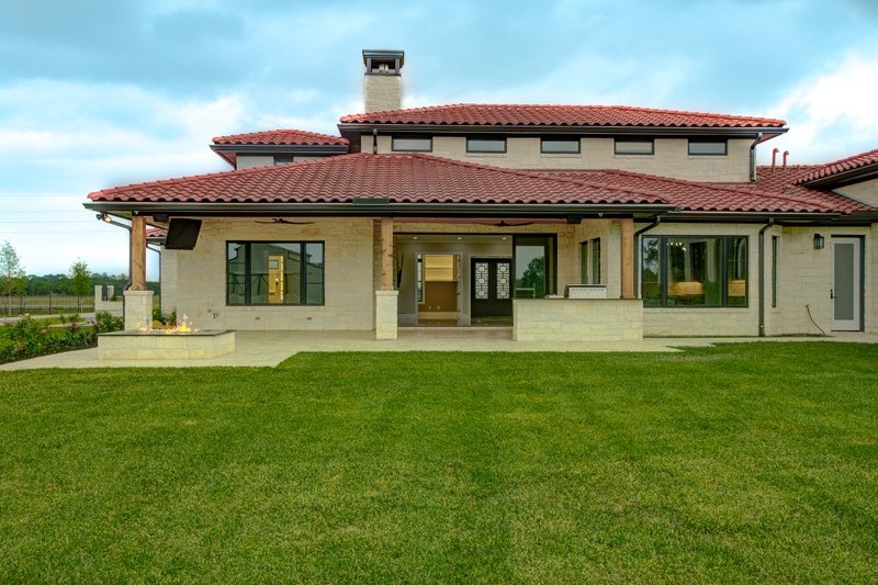 House Plan Design - Exterior - Rear Elevation 1 for Mediterranean House Plan #1110-34 - 3 bed, 3 bath