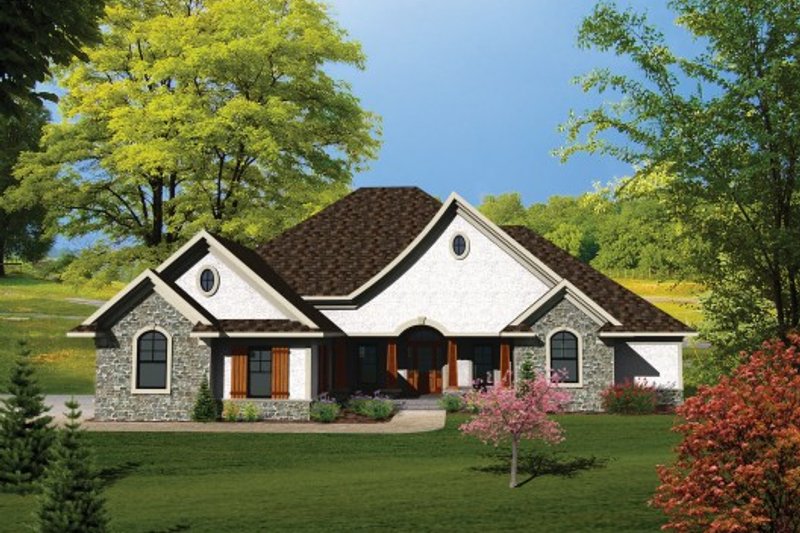 Dream House Plan - Ranch Exterior - Front Elevation Plan #70-1101