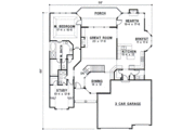 European Style House Plan - 4 Beds 3 Baths 3730 Sq/Ft Plan #67-377 