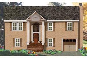 Colonial Exterior - Front Elevation Plan #3-260