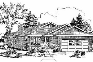 Traditional Exterior - Front Elevation Plan #18-1033