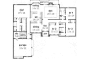 European Style House Plan - 4 Beds 3 Baths 2727 Sq/Ft Plan #16-169 