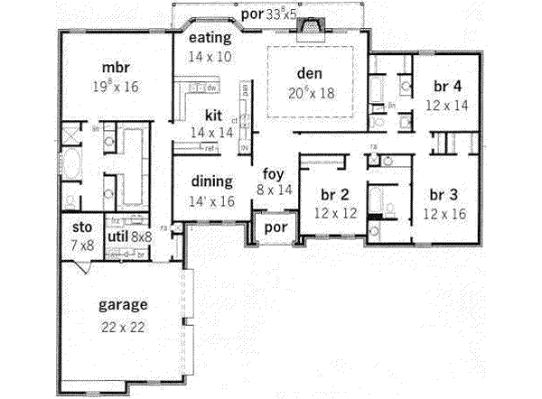 European Floor Plan - Main Floor Plan #16-169