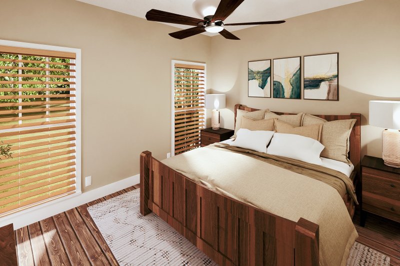 Architectural House Design - Interior - Bedroom for Craftsman House Plan #44-234 - 3 bed, 2 bath