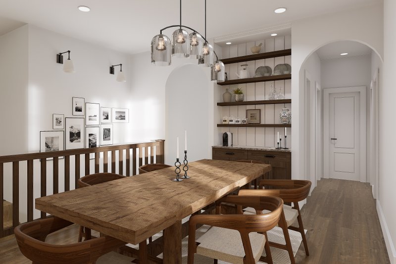 Architectural House Design - Interior - Dining Room for Farmhouse House Plan #23-2396 - 4 bed, 2 bath
