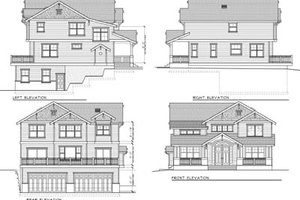 Exterior - Rear Elevation for Craftsman House Plan #100-437 - 5 bed, 3 bath