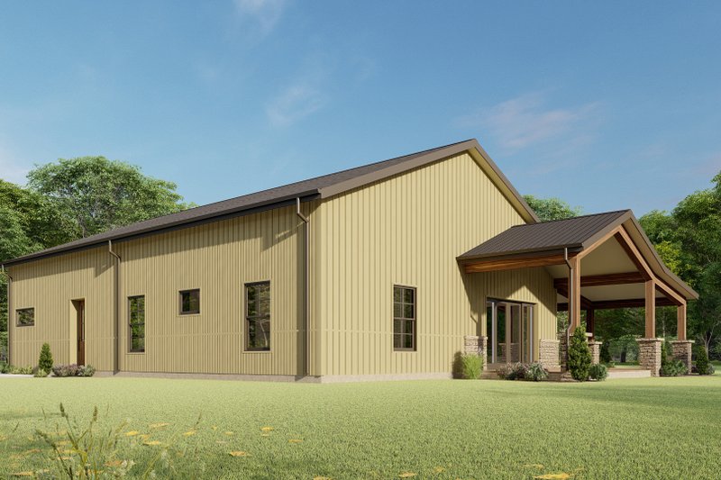 Architectural House Design - Exterior - Other Elevation 3 for Barndominium House Plan #1092-44 - 3 bed, 2.5 bath