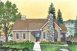 Cottage Exterior - Front Elevation Plan #22-592