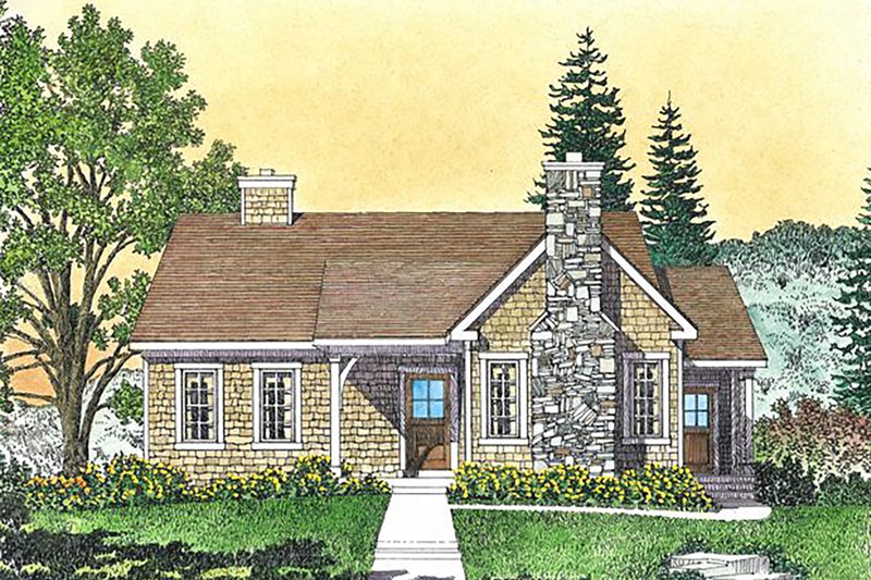 House Plan Design - Cottage Exterior - Front Elevation Plan #22-592