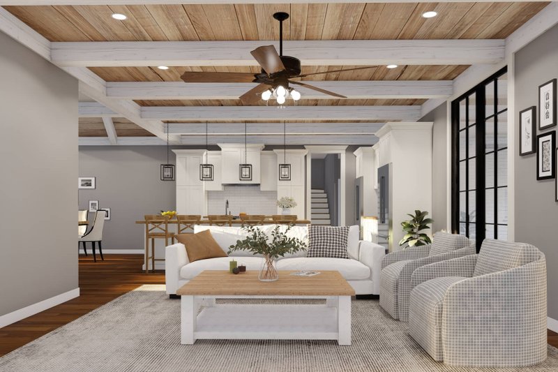 Home Plan - Interior - Family Room for Craftsman House Plan #923-65 - 3 bed, 3.5 bath