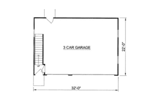 Floor Plan - Main Floor for Farmhouse House Plan #116-134 - 1 bed, 1 bath
