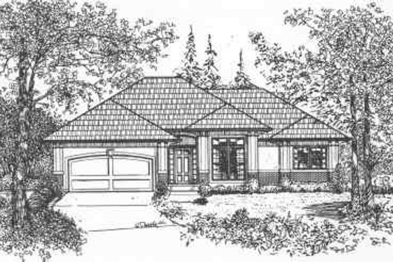 Exterior - Front Elevation for Traditional House Plan #6-156 - 3 bed, 2 bath