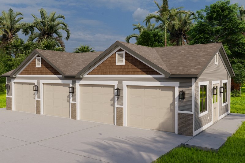 House Design - Exterior - Front Elevation 3 for Traditional House Plan #1060-310, 0 bath