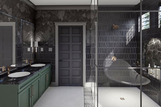 Interior - Master Bathroom for European House Plan #455-588 - 3 bed, 3.5 bath
