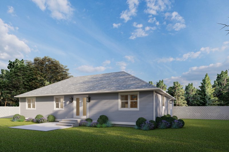 House Design - Exterior - Rear Elevation for Traditional House Plan #1060-184 - 3 bed, 2 bath