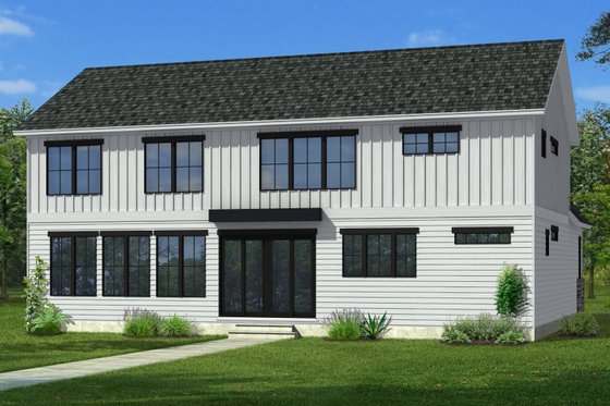 Exterior - Rear Elevation for Farmhouse House Plan #1057-35 - 3 bed, 2.5 bath