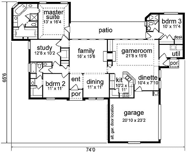Dream House Plan - European Floor Plan - Main Floor Plan #84-216