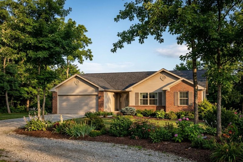 Architectural House Design - Ranch Exterior - Front Elevation Plan #22-523