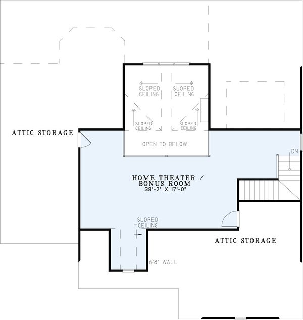 Country Floor Plan - Upper Floor Plan #17-1165
