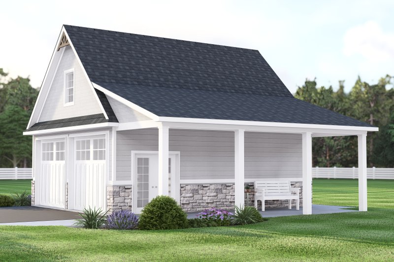 House Blueprint - Exterior - Other Elevation 1 for Country House Plan #1064-240, 0.5 bath