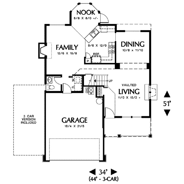 Dream House Plan - Traditional Floor Plan - Main Floor Plan #48-199