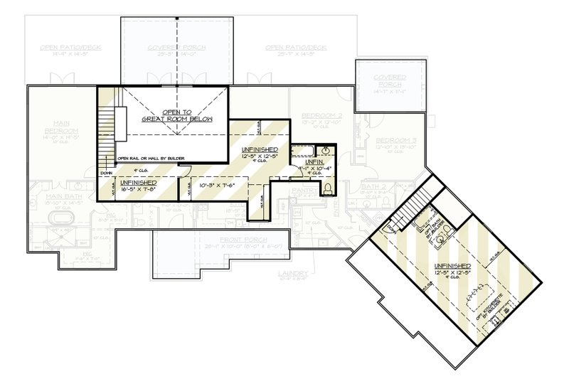 Architectural House Design - Floor Plan - Other Floor for Farmhouse House Plan #119-445 - 3 bed, 2.5 bath