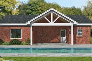 Country Exterior - Front Elevation Plan #932-1272