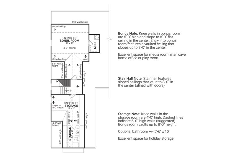 Architectural House Design - Floor Plan - Other Floor for Farmhouse House Plan #119-437 - 3 bed, 2 bath
