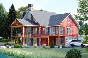 Exterior - Other Elevation for Farmhouse House Plan #932-1137 - 3 bed, 2.5 bath