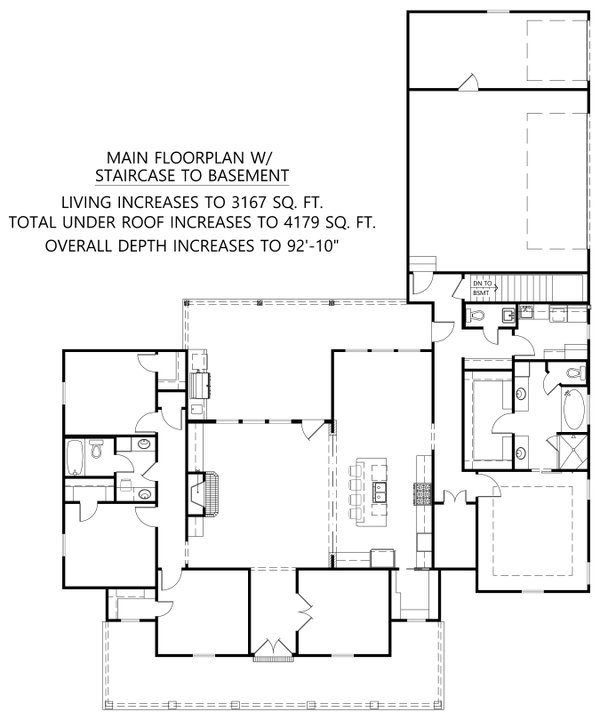 House Blueprint - Farmhouse Floor Plan - Main Floor Plan #1074-94