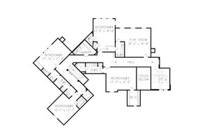 Floor Plan - Upper Floor for Craftsman House Plan #54-411 - 6 bed, 5.5 bath