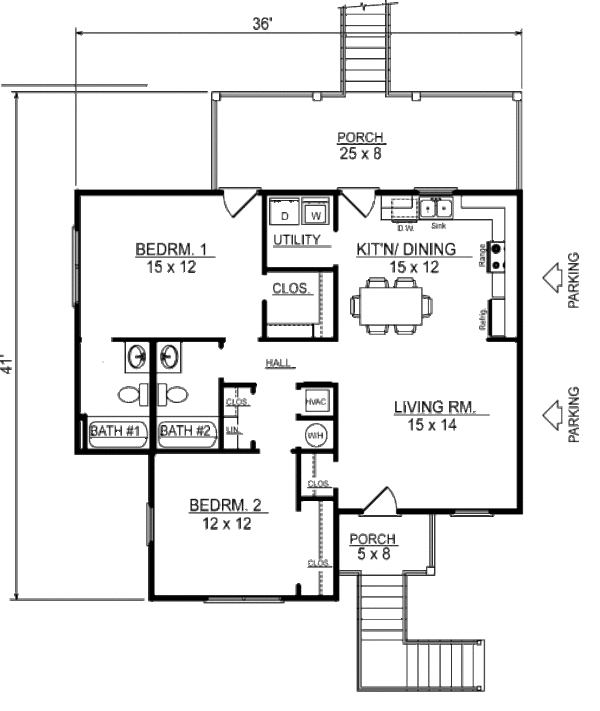 Architectural House Design - European Floor Plan - Main Floor Plan #14-242