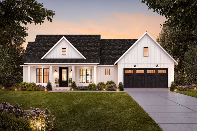 Home Plan - Farmhouse Exterior - Front Elevation Plan #1074-72