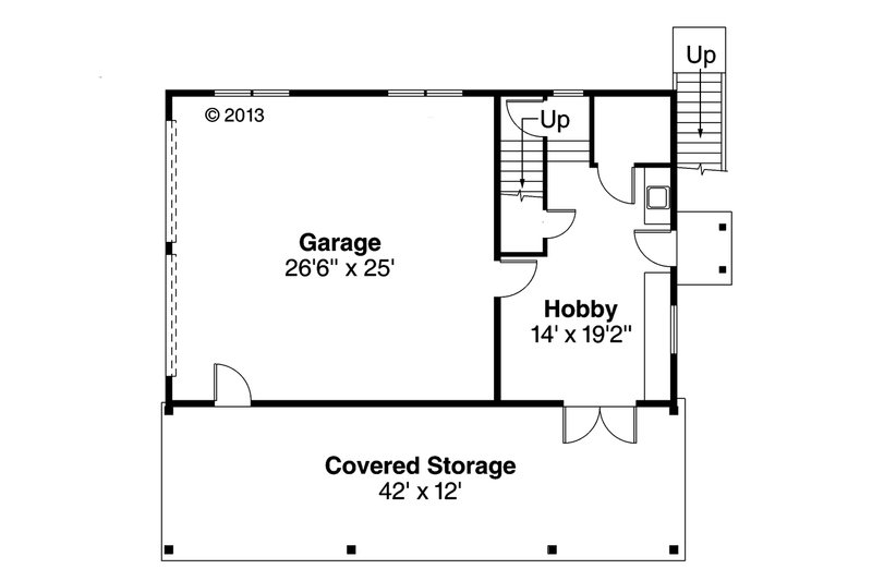 Architectural House Design - Floor Plan - Main Floor for Craftsman House Plan #124-1142, 1 bath