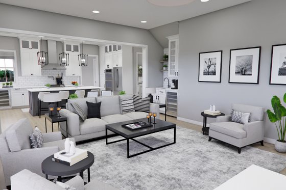 Interior - Family Room 3 for Farmhouse House Plan #51-1275 - 4 bed, 3.5 bath