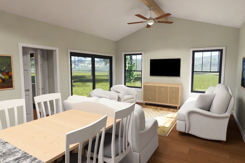 House Blueprint - Interior - Family Room 3 for Modern House Plan #513-2502 - 5 bed, 3 bath