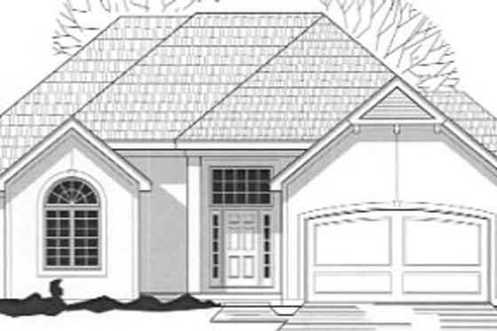 Exterior - Front Elevation for Traditional House Plan #67-764 - 4 bed, 3 bath