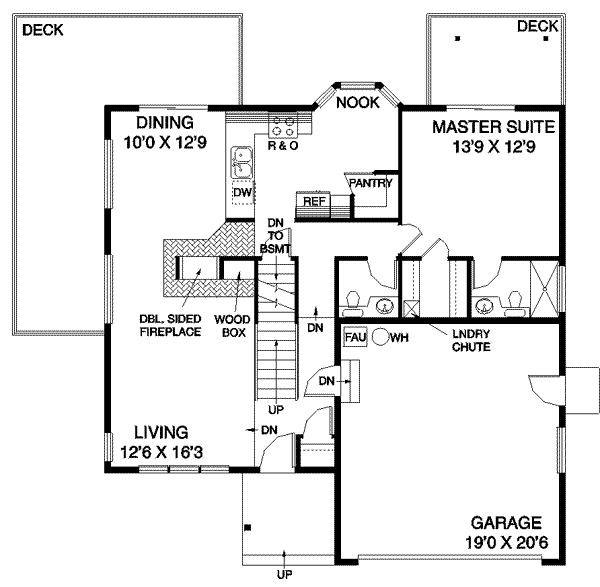 Dream House Plan - Traditional Floor Plan - Main Floor Plan #60-528