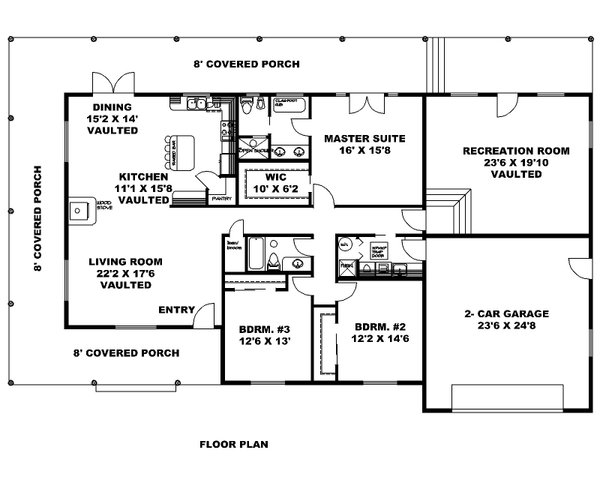 Home Plan - Ranch Floor Plan - Main Floor Plan #117-989