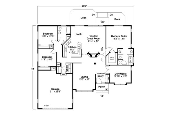 House Plan Design - Floor Plan - Main Floor Plan #124-105