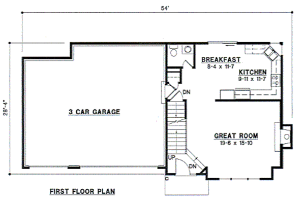 Traditional Floor Plan - Main Floor Plan #67-152