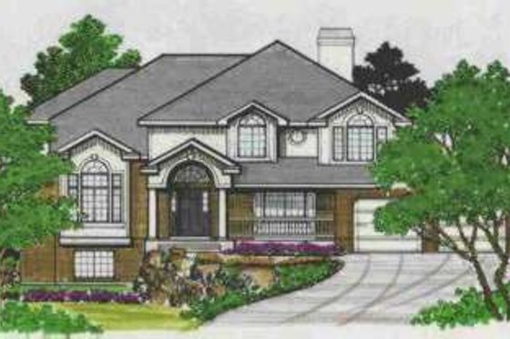 Exterior - Front Elevation for Traditional House Plan #308-155 - 5 bed, 2.5 bath