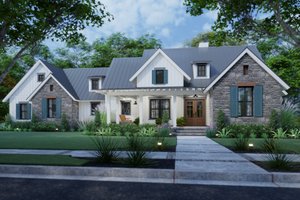 House Blueprint - Farmhouse Exterior - Front Elevation Plan #120-270