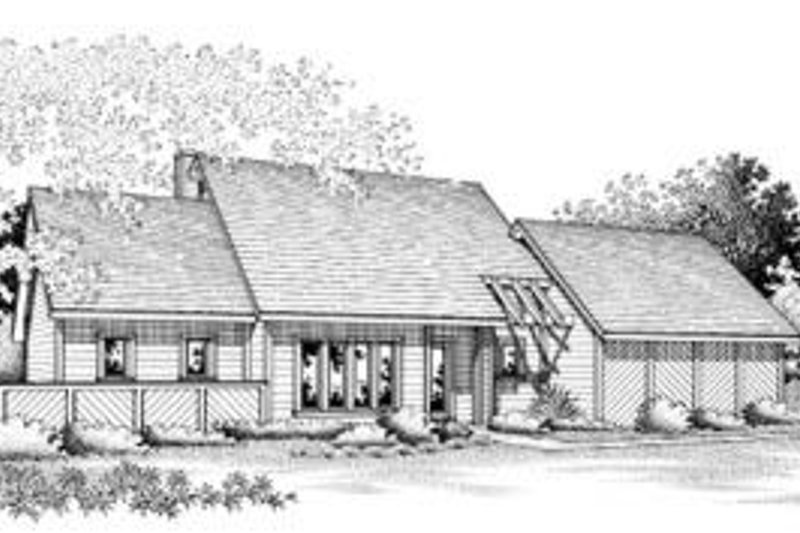 Home Plan - Contemporary Exterior - Front Elevation Plan #45-184