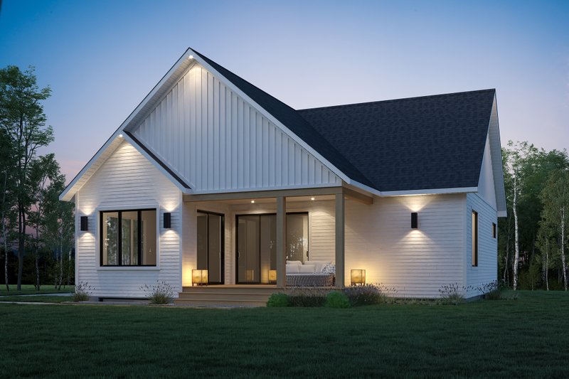 House Plan Design - Exterior - Rear Elevation for Bungalow House Plan #23-2789 - 2 bed, 1 bath