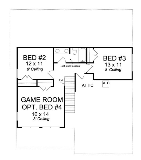House Blueprint - Cottage Floor Plan - Upper Floor Plan #513-2063